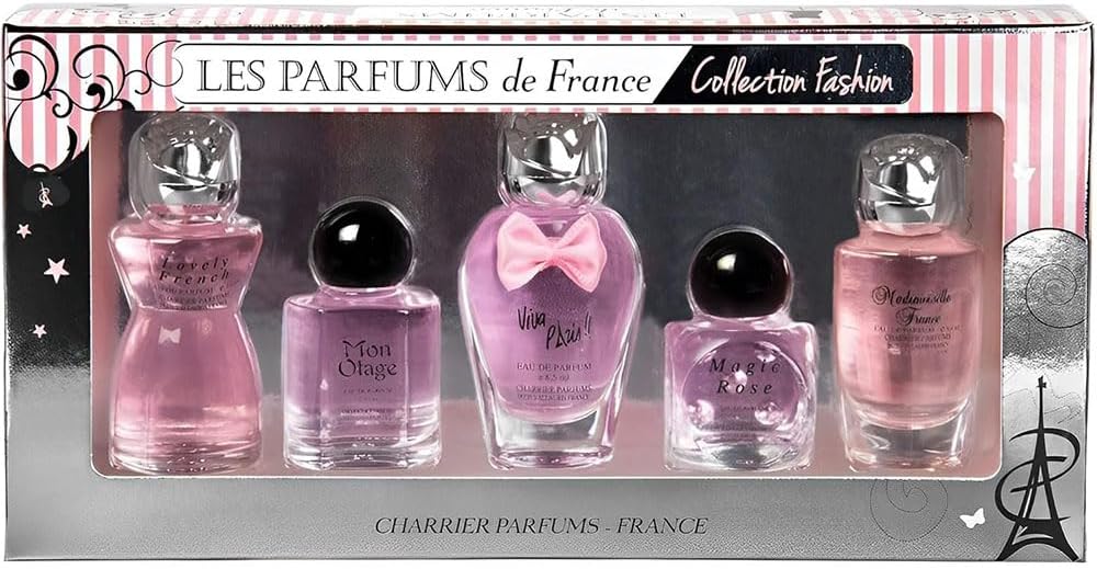 Charrier Parfums Les Parfums de France, Fashion Collection, Set of 5 Eau de Parfums Miniatures, 50 ml