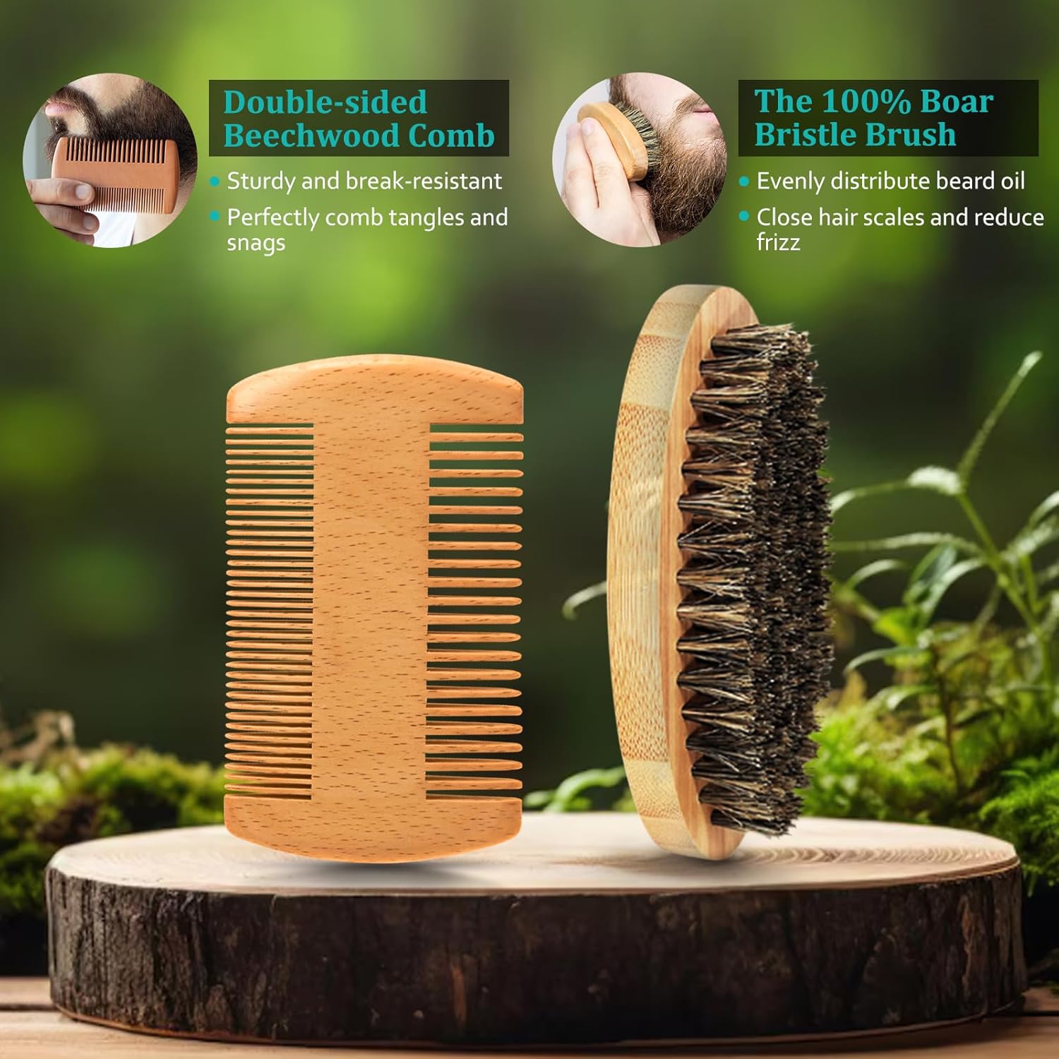 Herrpresent - Skäggvårdskit för Män, Grooming Set, Jubileum | Födelsedag | Julklapp för Män, Pojkvän, Pappa, Son, Bror