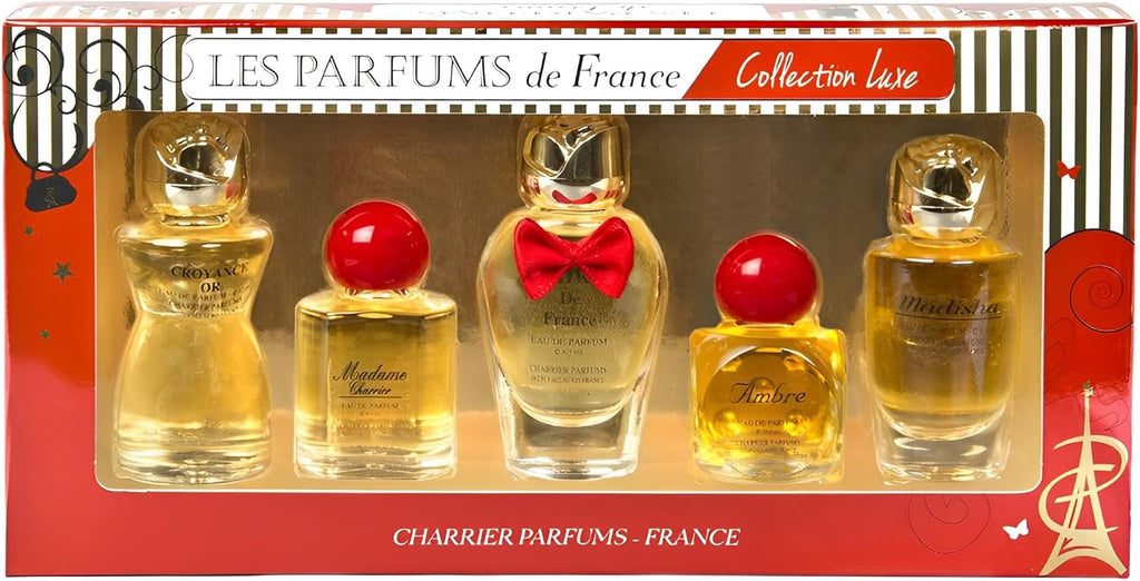 Charrier Parfums Les Parfums de France, Luxe Collection, Set of 5 Miniature Eaux de Parfum, Floral, 49, 5 ml