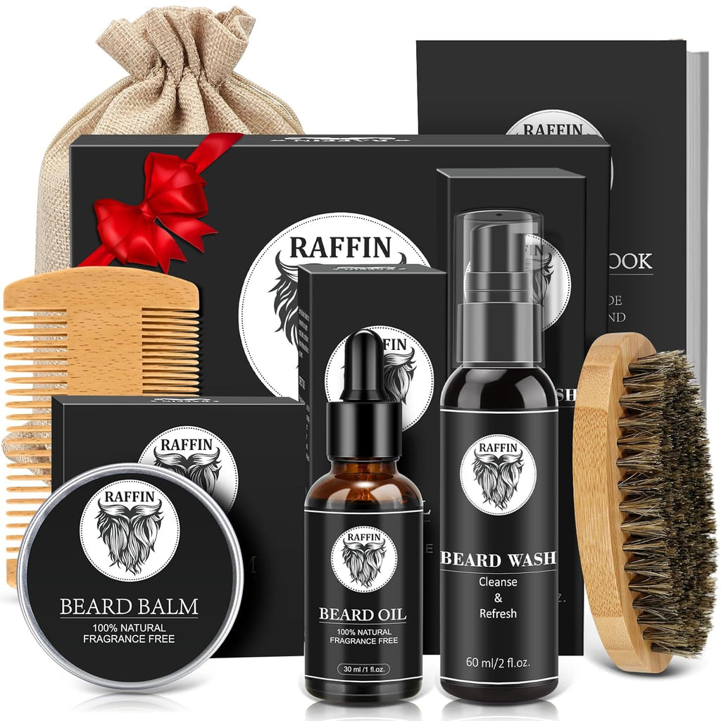 Herrpresent - Skäggvårdskit för Män, Grooming Set, Jubileum | Födelsedag | Julklapp för Män, Pojkvän, Pappa, Son, Bror