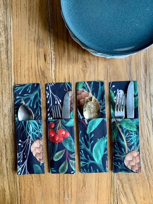 Julbestickshållare med julmotiv | Julskog