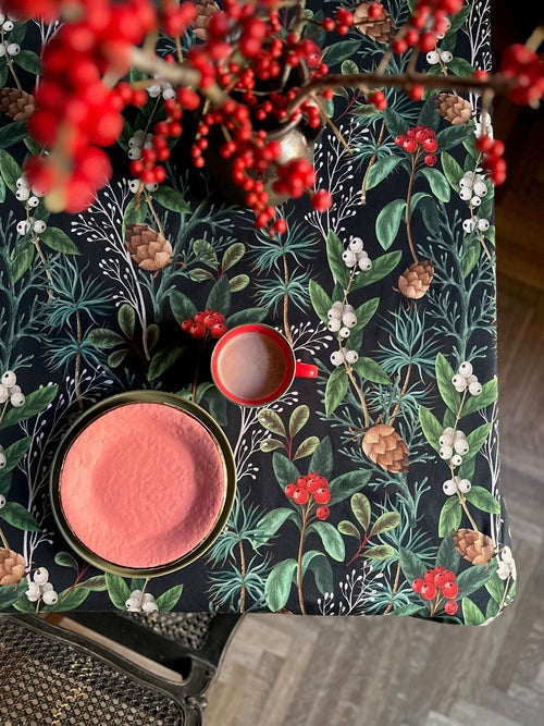 Rektangulär Duk med Julmotiv | Julskog