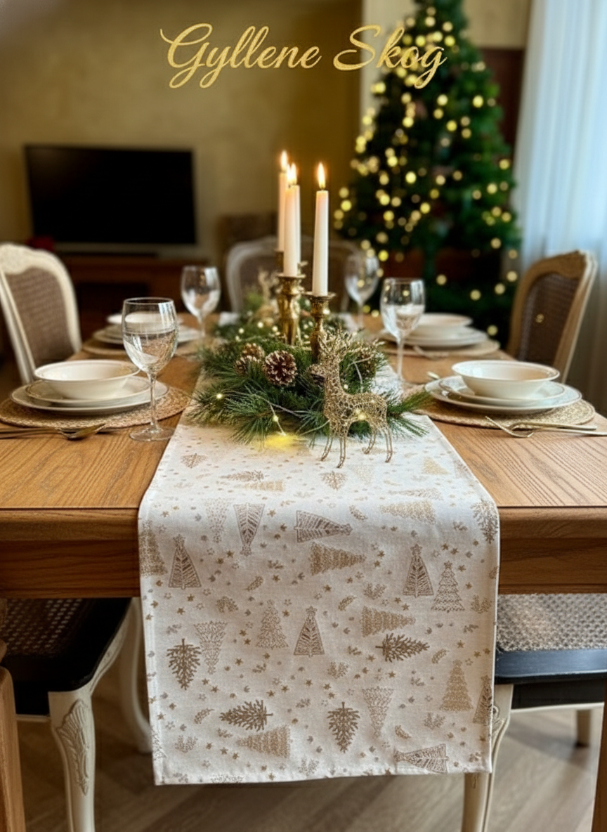 Gyllene Skog Julduk Banner