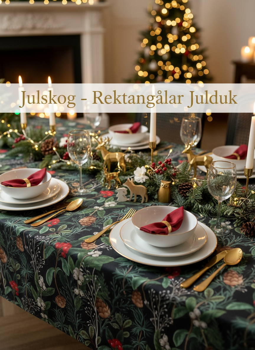 Julskog - Rektangulär Julduk Banner